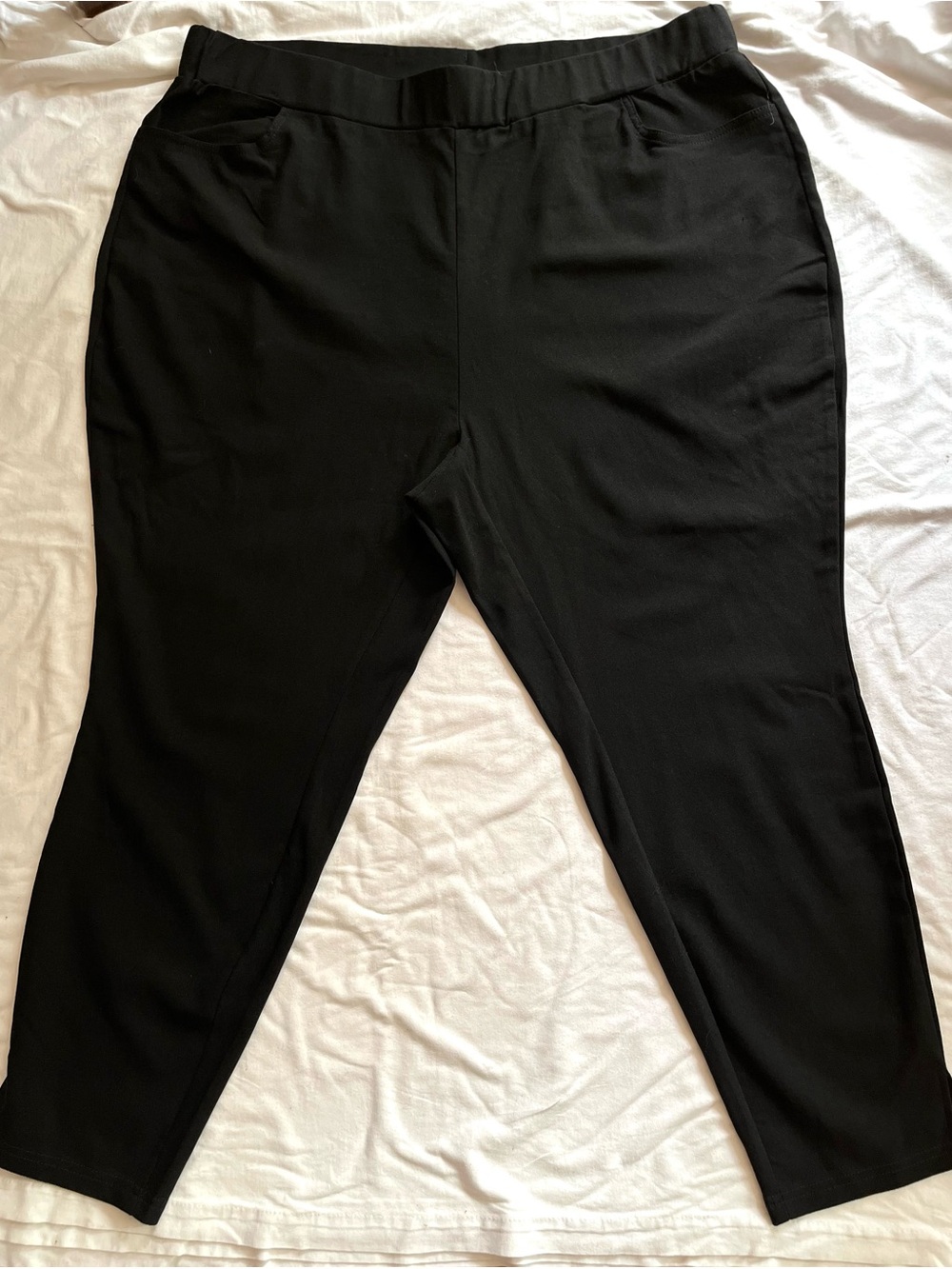 Bloomchic pullon black ankle pants size 22- 24 stretch knit